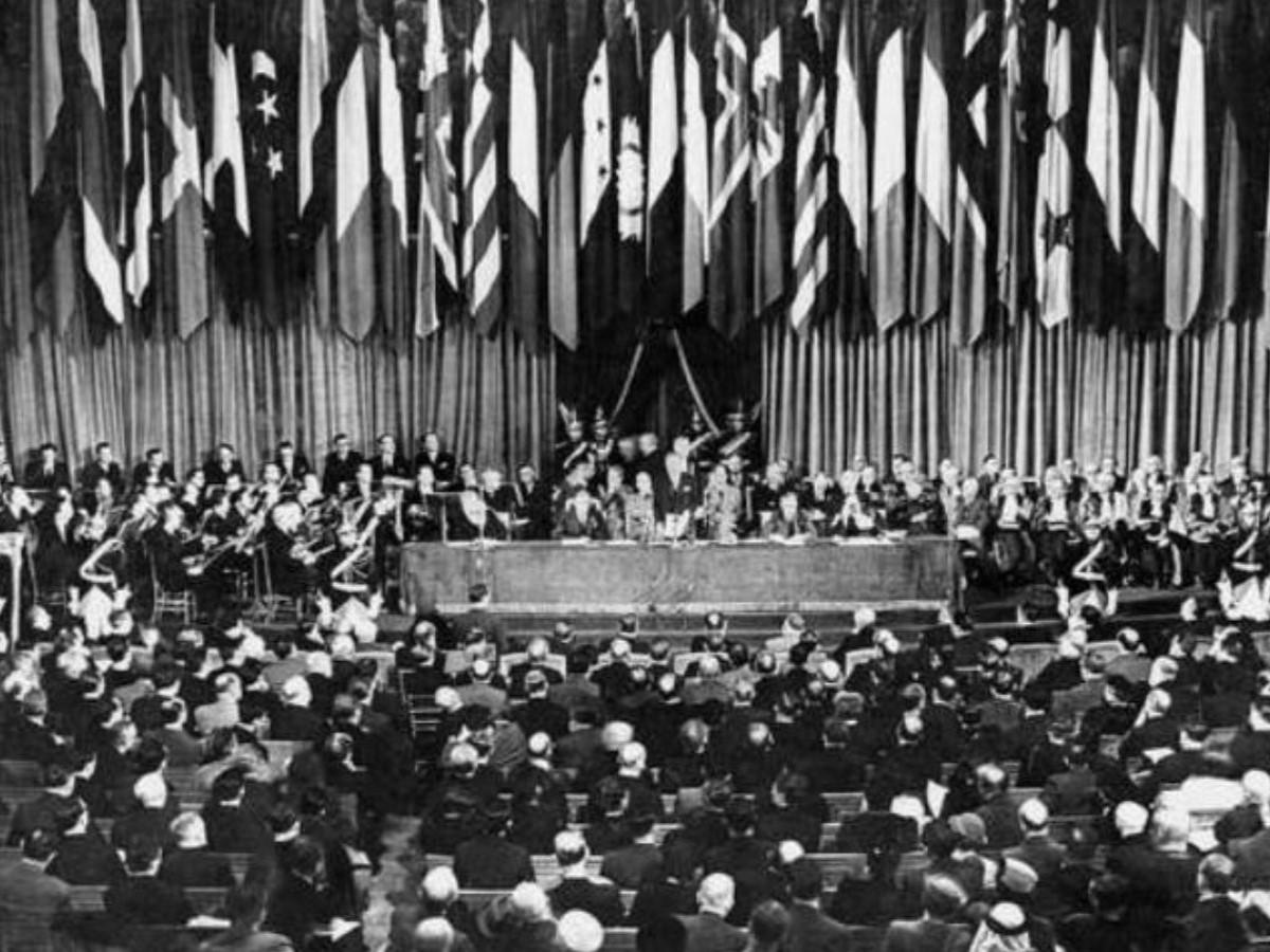 UNESCO's first General Conference at the Sorbonne, Paris (20 Nov-10 Dec 1946). Photo credit: UNESCO