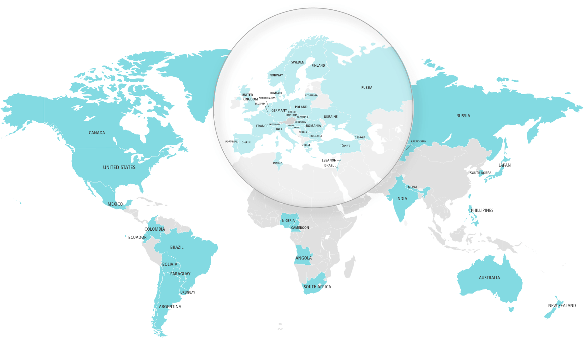 Map of IPSA Collective Members