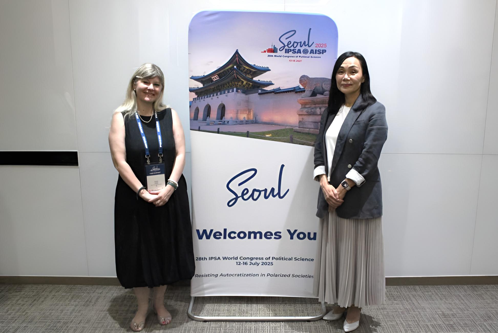 Photo (left to right): ECPR Chair Daniela Irrera and IPSA President Yuko Kasuya.
